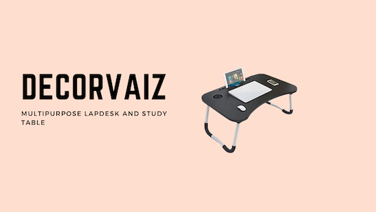 decorvaiz reading table with phone docking stand