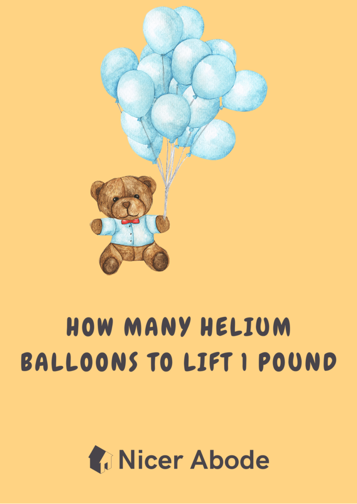 How many helium balloons to lift 1 pound