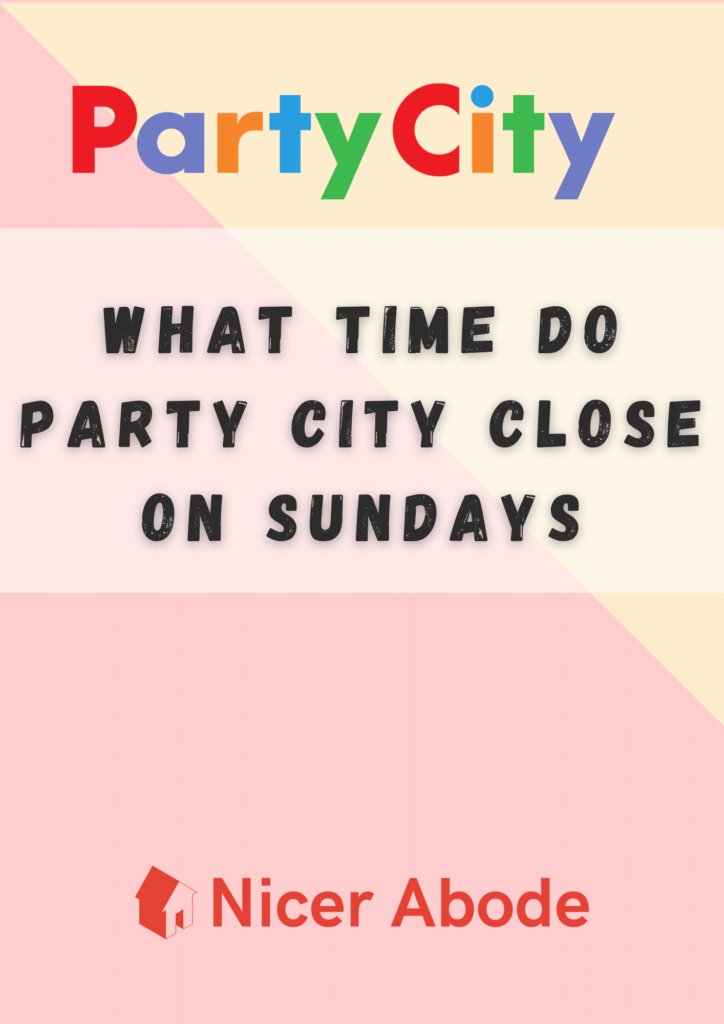 what time do party city close on sundays